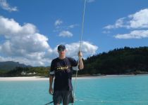 Kane at Whitehaven Beach.